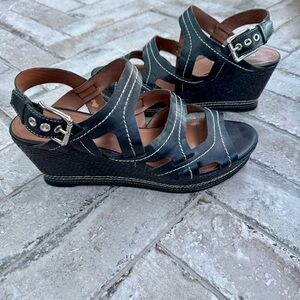 Donald J. Pliner Black Strappy Wedges